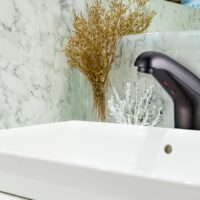 black matte sensor faucet