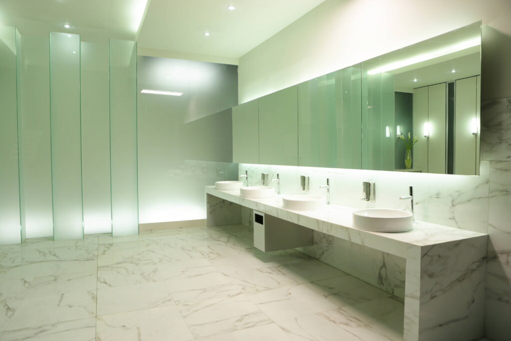 modern commercial lavatory